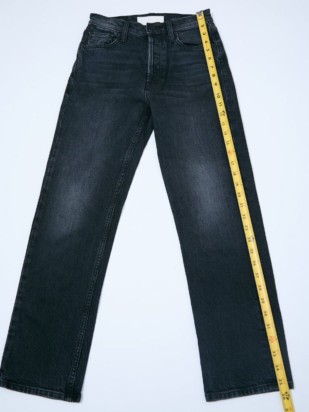 MOTHER SUPERIOR Tomcat Lies Lies Lies Black Denim High Rise Straight Leg Jeans - Picture 13 of 16